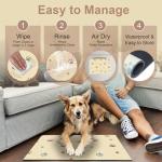 Absorbent Waterproof Pet Feeding Mat - Beige