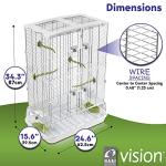Spacious Tall Bird Cage for Home, 60.9 cm