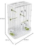 Spacious Tall Bird Cage for Home, 60.9 cm