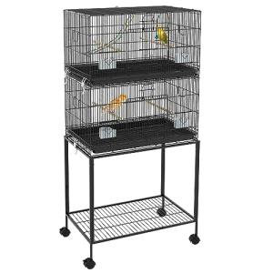 PawHut 2-Tier Bird Cage with Stand and Accessories