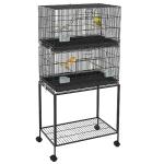 PawHut 2-Tier Bird Cage with Stand and Accessories