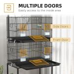 PawHut 2-Tier Bird Cage with Stand and Accessories
