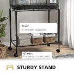 PawHut 2-Tier Bird Cage with Stand and Accessories
