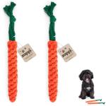 Zappi Co Carrot Rope Chew Toys for Dogs