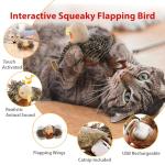 Interactive Automatic Flapping Bird Toy for Cats