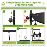 Adjustable Dog Grooming Table Arm with Hammock