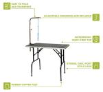 30-Inch Foldable Dog Grooming Table - Black
