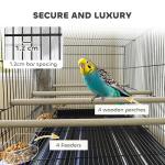 PawHut Spacious Bird Cage with Wooden Perches