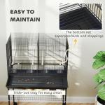 PawHut Spacious Bird Cage with Wooden Perches