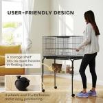 PawHut Spacious Bird Cage with Wooden Perches