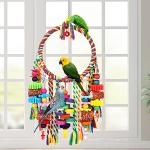 Bird Toy Swing with Chewing Blocks and Ring