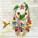 Bird Toy Swing with Chewing Blocks and Ring