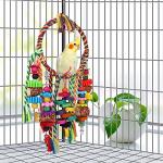 Bird Toy Swing with Chewing Blocks and Ring