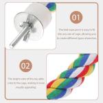 Colorful Cotton Rope Climbing Perch for Birds