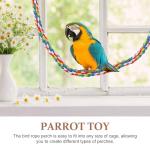 Colorful Cotton Rope Climbing Perch for Birds