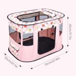 Cozy Corner Foldable Pet Playpen in Pink