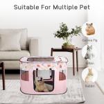 Cozy Corner Foldable Pet Playpen in Pink