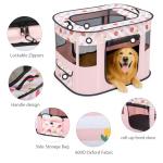 Cozy Corner Foldable Pet Playpen in Pink