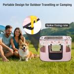 Cozy Corner Foldable Pet Playpen in Pink