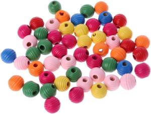 Colorful Wooden Parrot Bite Beads for Pets