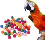 Colorful Wooden Parrot Bite Beads for Pets