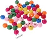 Colorful Wooden Parrot Bite Beads for Pets