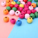 Colorful Wooden Parrot Bite Beads for Pets