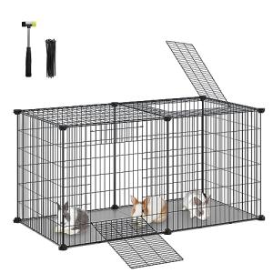 Spacious Pet Cage with Easy Clean Access