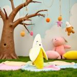 Yellow Banana Plush Chew Toy for Small Pets