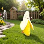 Yellow Banana Plush Chew Toy for Small Pets