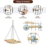 Wooden Bird Perch and Toy Set for Parrots