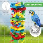 Colorful Wooden Chewing Toys for Birds