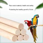 Wooden Bird Perch and Toy Set for Parrots