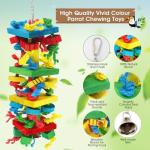 Colorful Wooden Chewing Toys for Birds