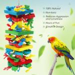 Colorful Wooden Chewing Toys for Birds