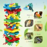Colorful Wooden Chewing Toys for Birds