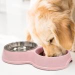 LIDOUK Double Dog Bowls with Non-Slip Base