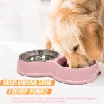 LIDOUK Double Dog Bowls with Non-Slip Base