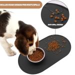 Non-Slip Cat Food Mat with Raised Edges