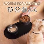 Non-Slip Cat Food Mat with Raised Edges