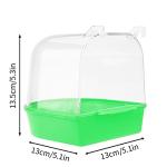 Hanging Bird Bath Tub with Hooks, Green