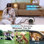 Cordless 7-in-1 Pet Grooming Vacuum Kit