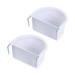 2-Pack D-Shaped Bird Feeding Bowls with Hook