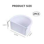 2-Pack D-Shaped Bird Feeding Bowls with Hook