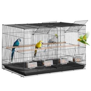 VEVOR 18" Metal Bird Cage with Divider and Perches