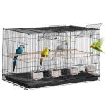 VEVOR 18" Metal Bird Cage with Divider and Perches