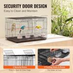 VEVOR 18" Metal Bird Cage with Divider and Perches