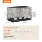 VEVOR 18" Metal Bird Cage with Divider and Perches