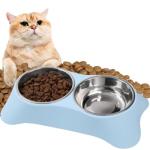 Non-Slip Stainless Steel Double Dog Bowl Set
