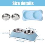 Non-Slip Stainless Steel Double Dog Bowl Set